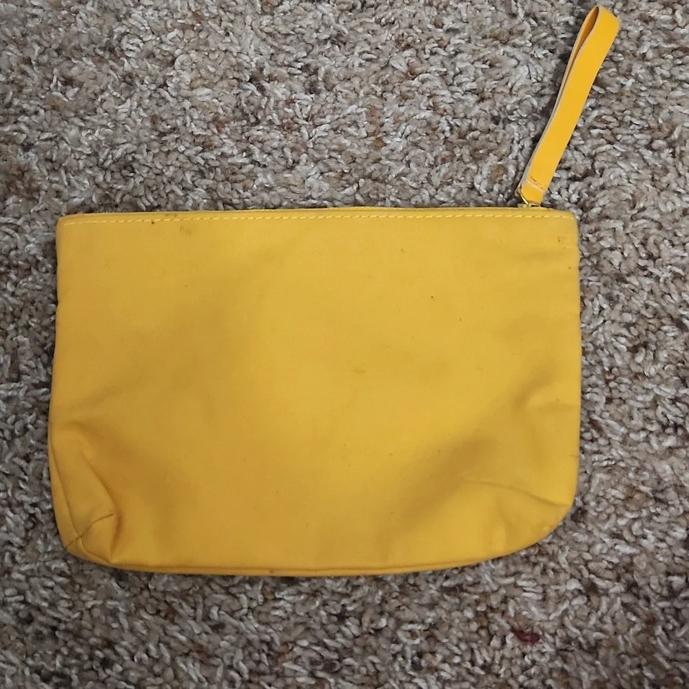 Ipsy Yellow and Gold Women's Cosmetic Bag